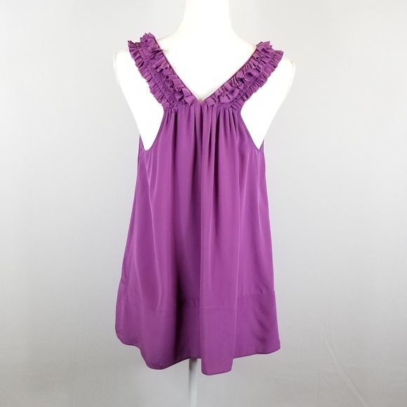 Rebecca Taylor T-back Silk Tank Blouse - Picture 3 of 8